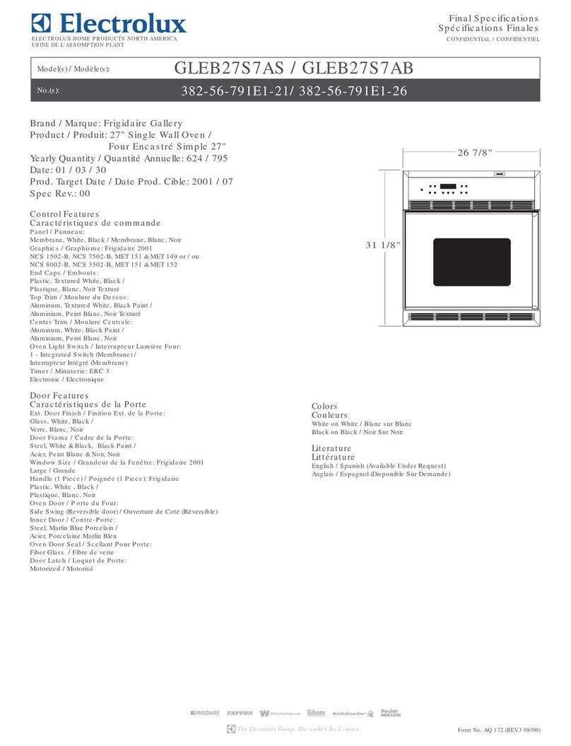 Frigidaire GLEB27S7A User manual Frigidaire GLEB27S7A User manual