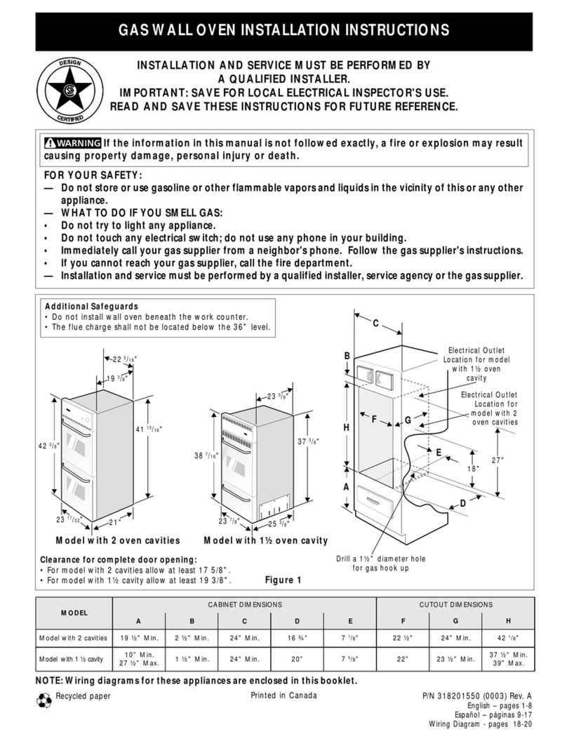 Frigidaire FGB557CESD installation instructions