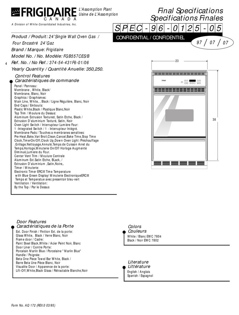 Frigidaire FGB557CES User manual Frigidaire FGB557CES User manual