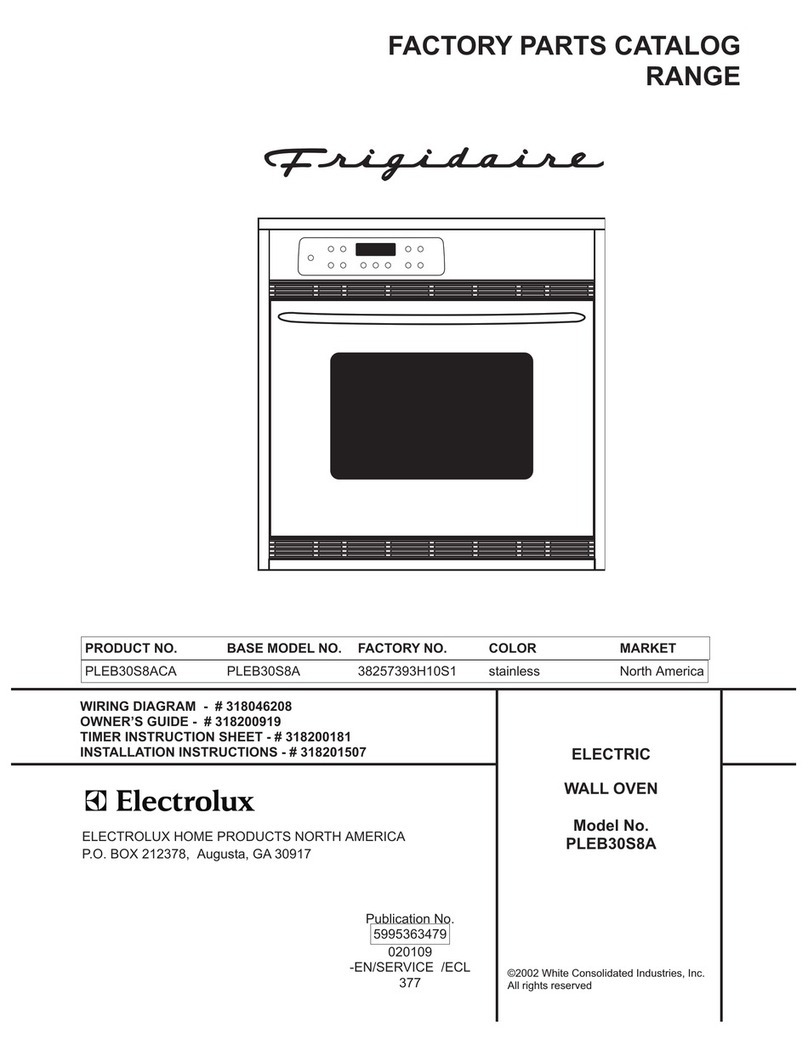 Frigidaire PLEB30S8A User manual