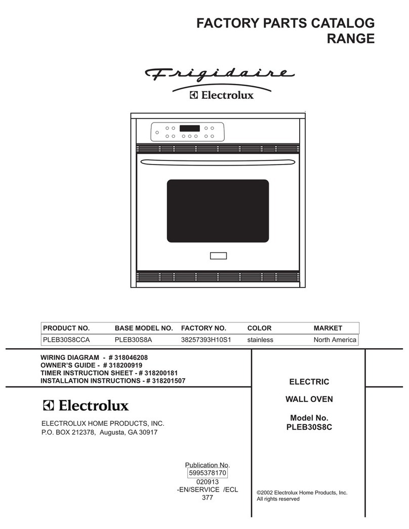 Frigidaire PLEB30S8C User manual