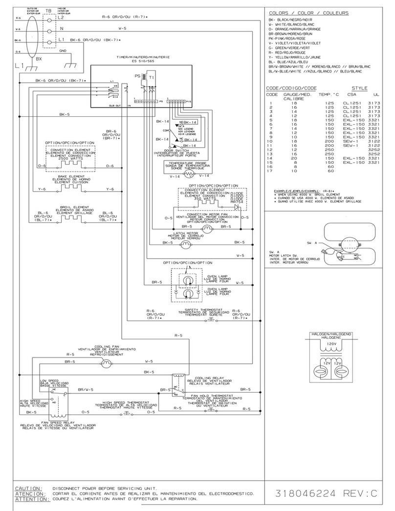 Frigidaire GLEB30S9DSA Wiring diagram