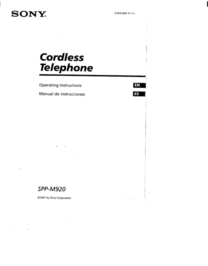 Sony SPP-M920 Primary User manual Sony SPP-M920 Primary User manual