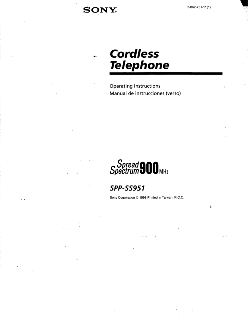 Sony SS951 - SPP Cordless Phone User manual