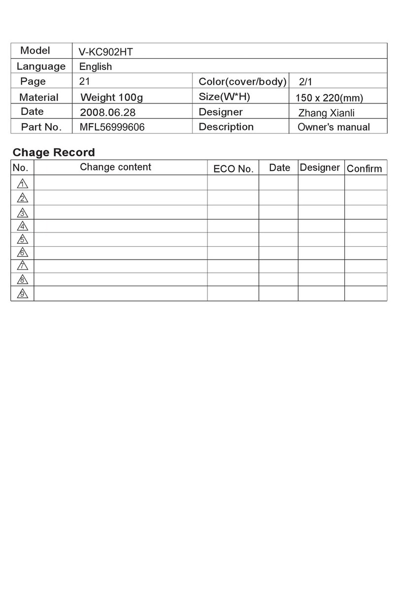 LG V-KC902HT Series User manual