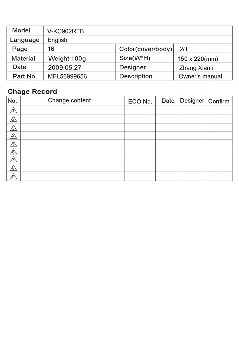 LG V-KC902RTB User manual