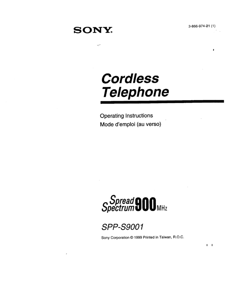 Sony SPP-S9001 - Cordless Telephone User manual