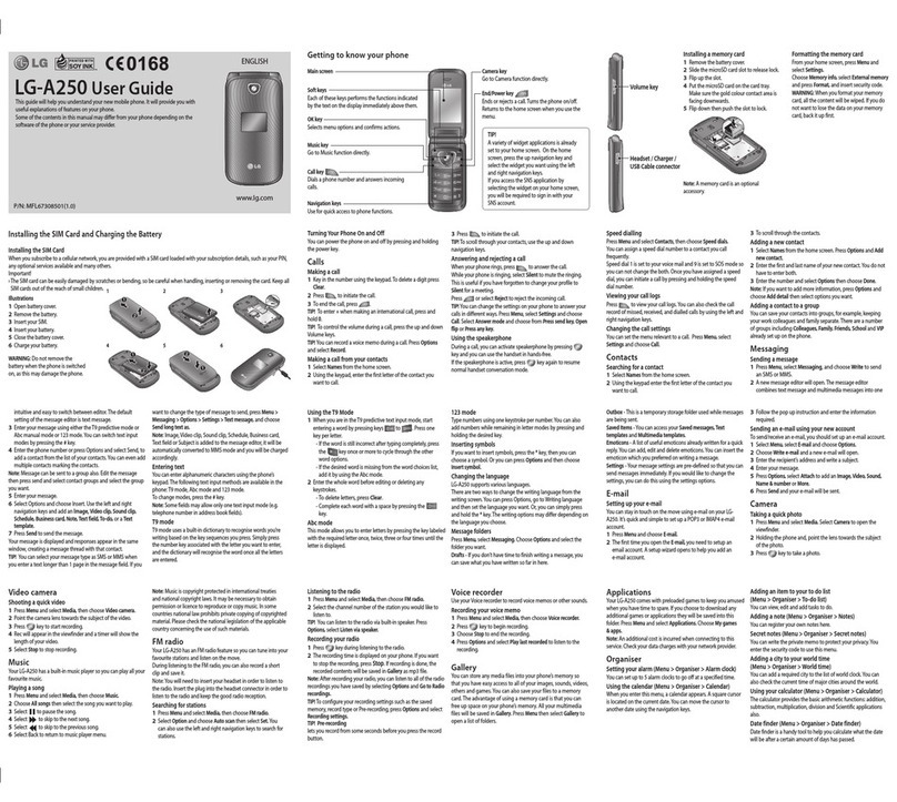 LG LG-A250 User manual