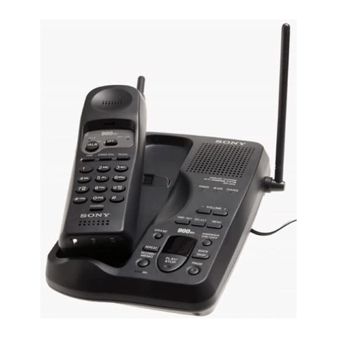 Sony SPP-A940 - 900 Mhz Cordless Telephone operating instructions
