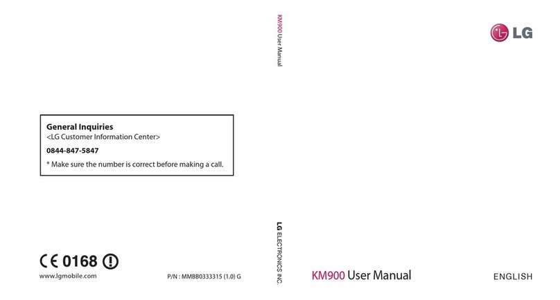 LG Vodafone KM900 User manual