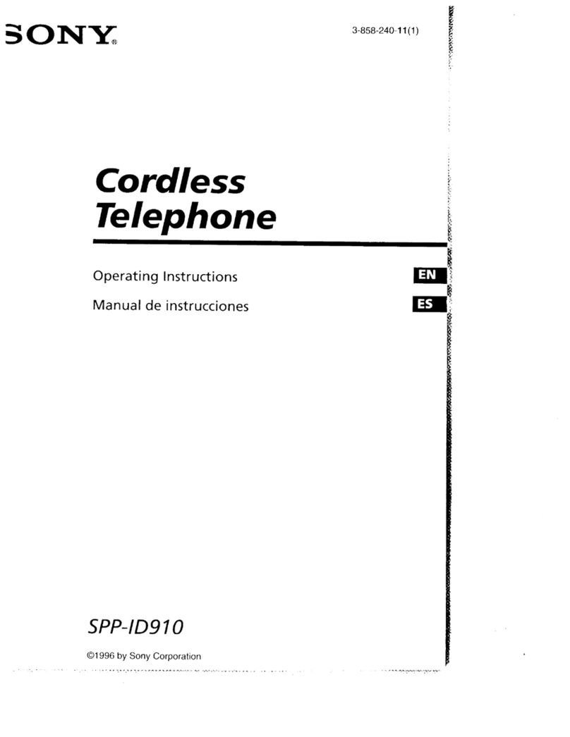 Sony SPP-ID910 - Cordless Telephone User manual