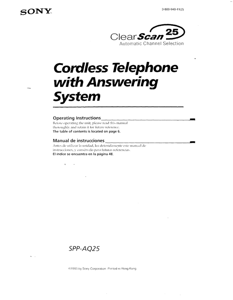 Sony SPP-AQ25 Primary operating instructions