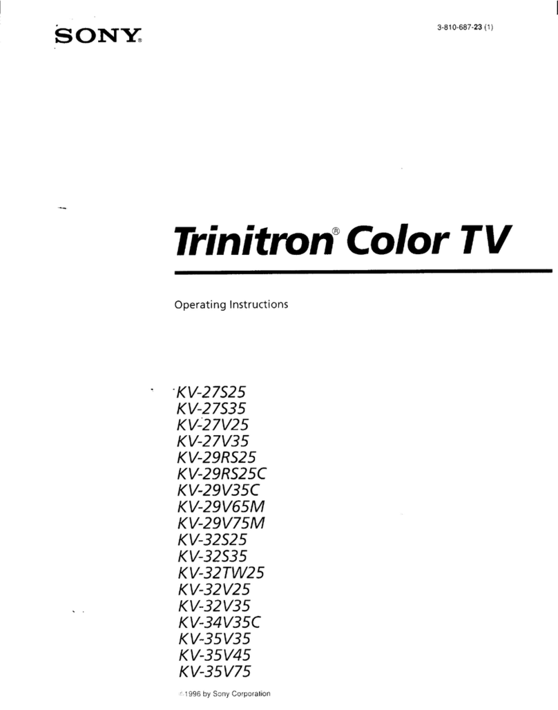 Sony KV-27S25 - 27" Trinitron Color Tv User manual
