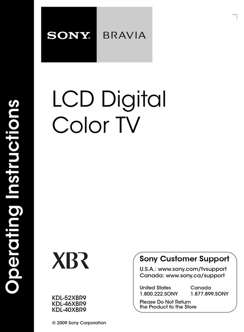 Sony BRAVIA KDL-40XBR9 User manual
