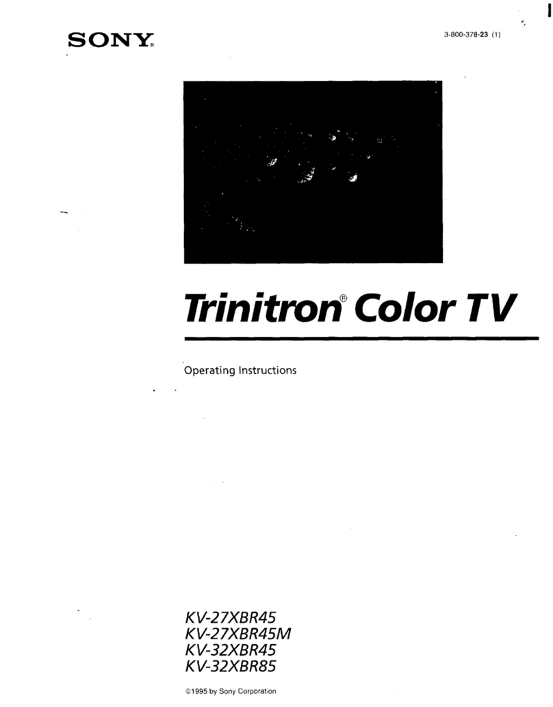 Sony KV-32XBR45 - 32" Ctv Xbr User manual Sony KV-32XBR45 - 32" Ctv Xbr User manual