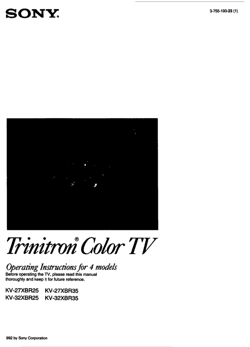 Sony KV-27XBR25 - 27" Xbr Monitor/receiver User manual
