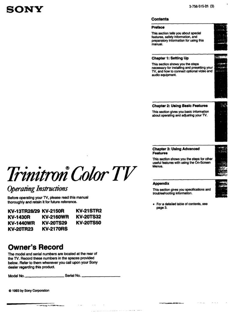 Sony Trinitron KV-13TR28 User manual
