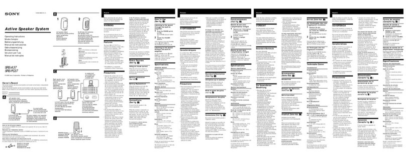 Sony SRS-A37 User manual