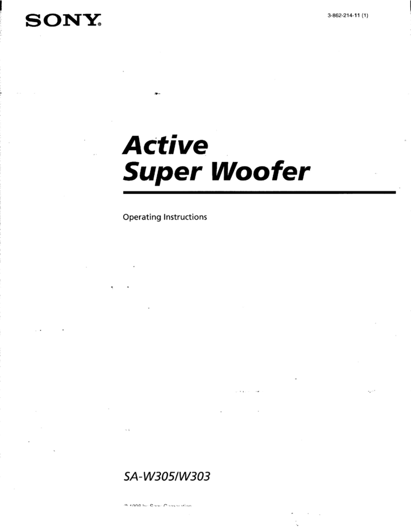 Sony SA-W303 User manual Sony SA-W303 User manual