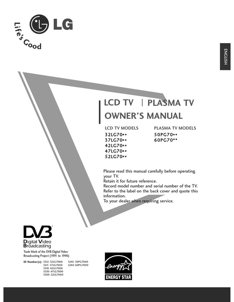 LG 60PG7000 User manual