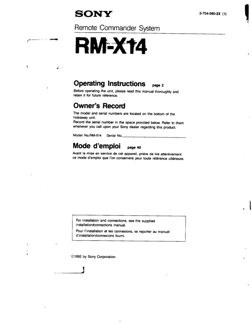 Sony RM-X14 User manual