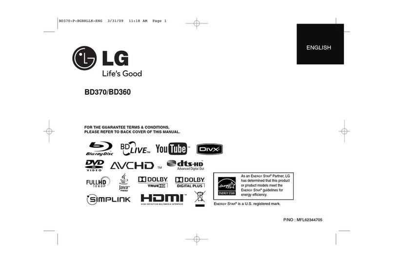 LG BD360 User manual
