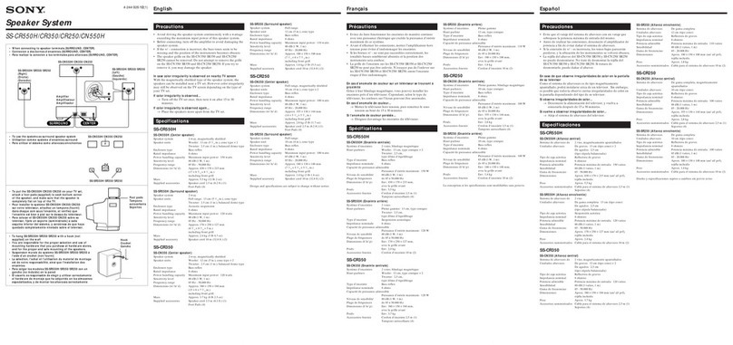 Sony SS-CN550H user manual