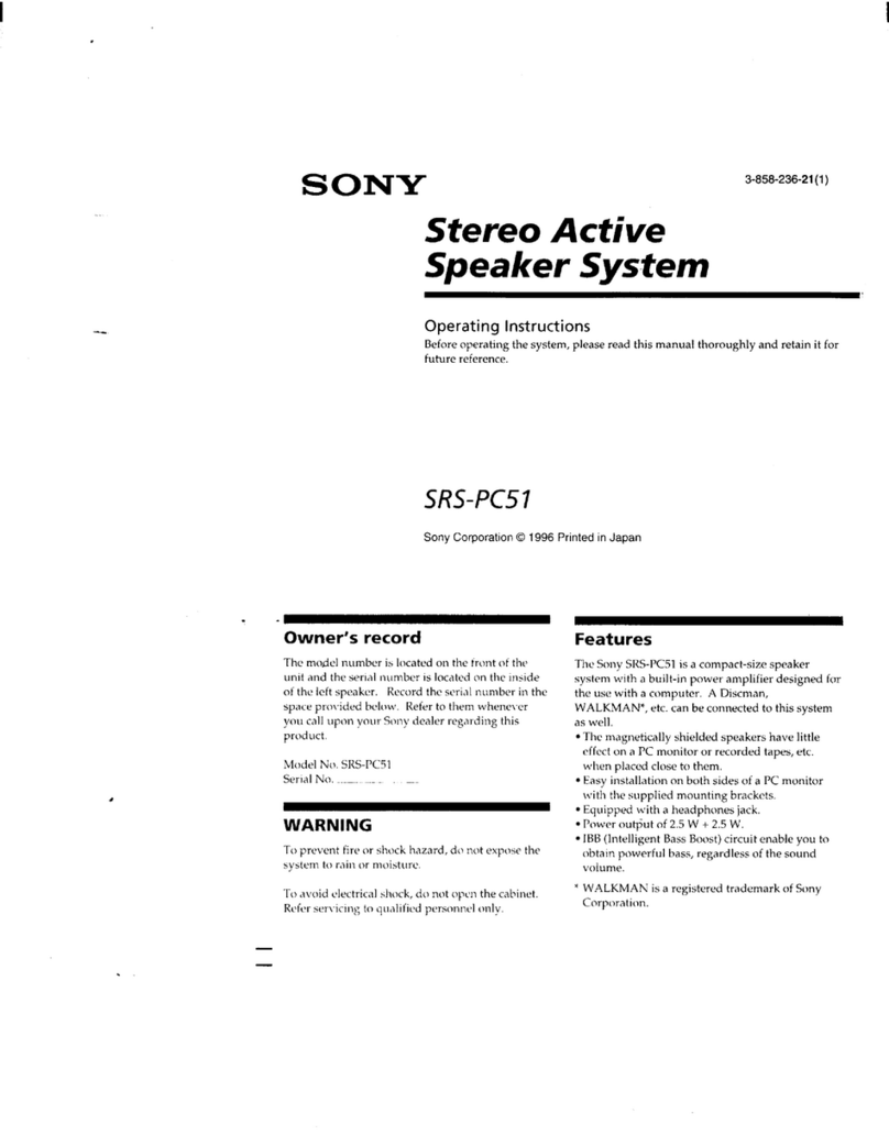 Sony SRS-PC51 User manual