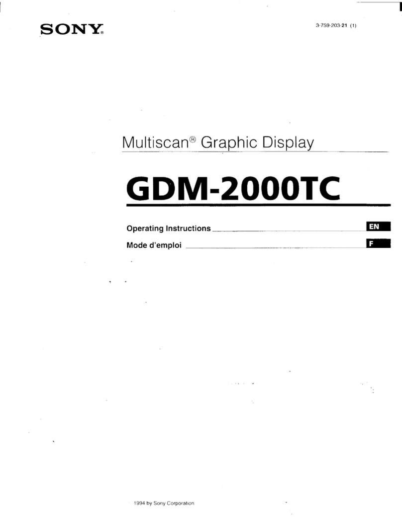 Sony Multiscan GDM-2000TC User manual