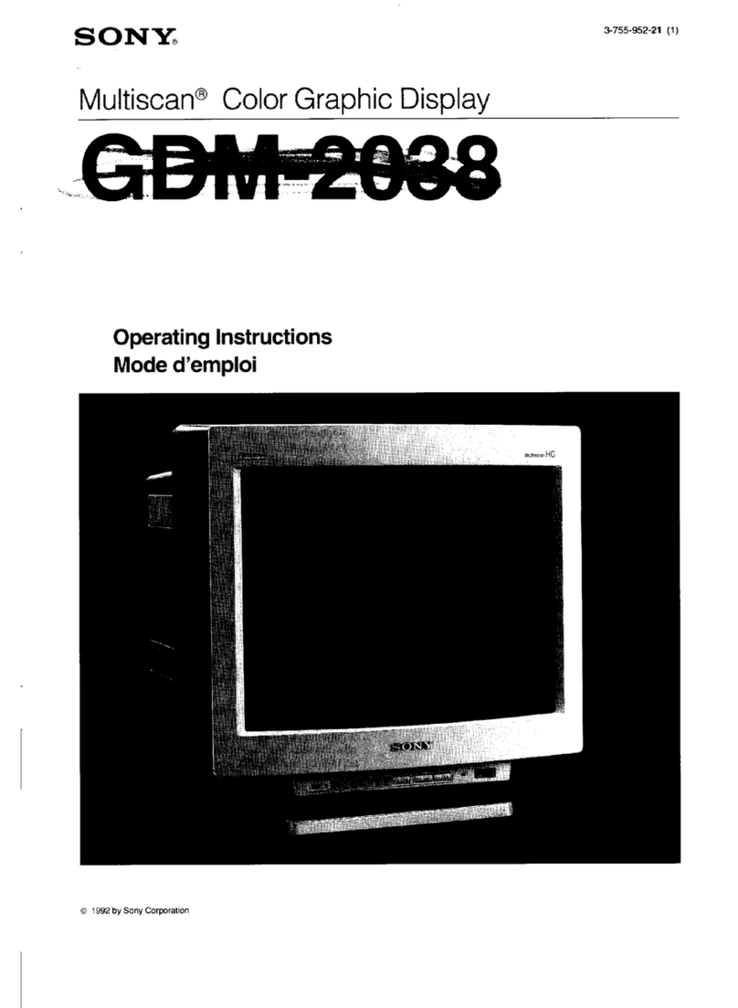 Sony Multiscan GDM-2038 operating instructions