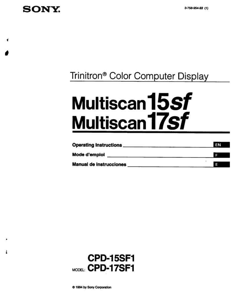 Sony Trinitron CPD-15SF1 User manual
