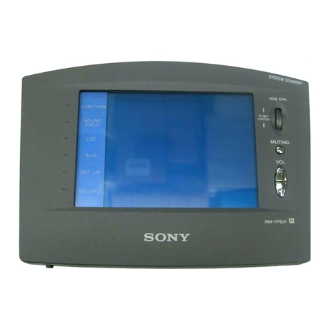 Sony RM-TP501 User manual