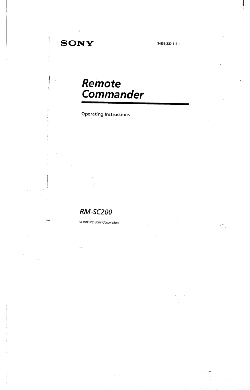 Sony RM-SC200 - S Link Remote operating instructions