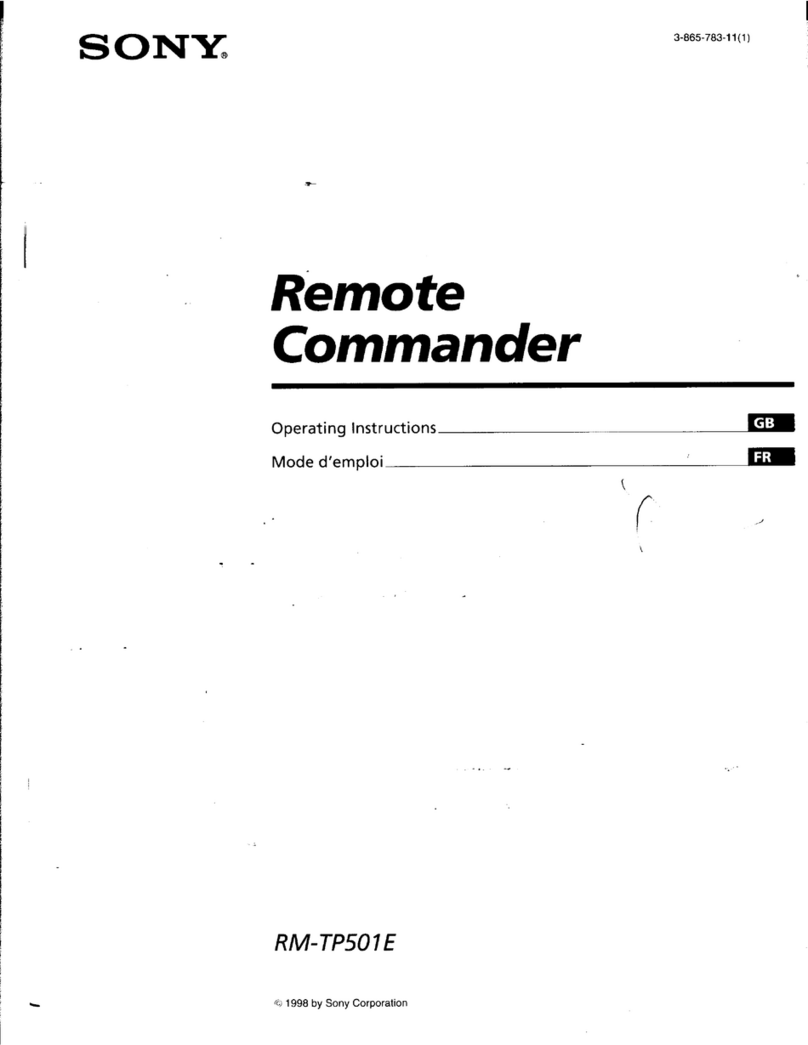 Sony RM-TP501E operating instructions Sony RM-TP501E operating instructions