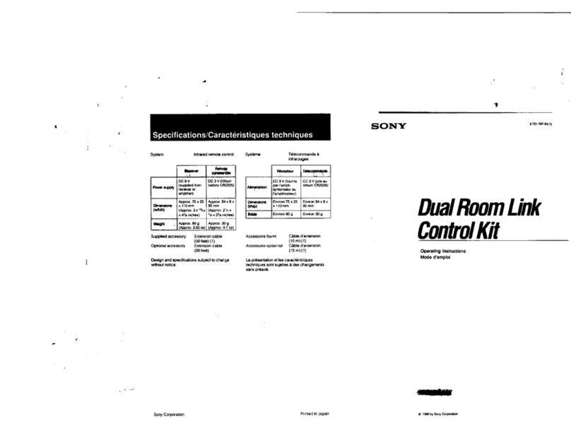 Sony RM-S2020K operating instructions