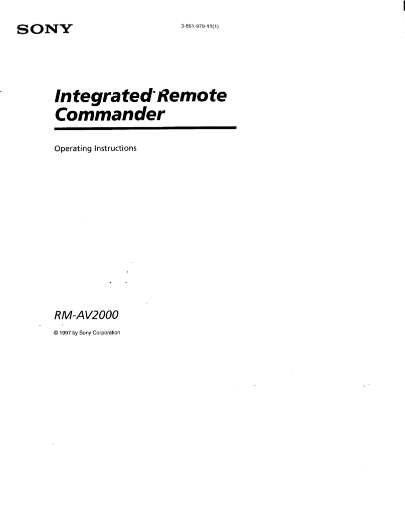 Sony RM-AV2000 Operating Instructions (primary... User manual Sony RM-AV2000 Operating Instructions (primary... User manual