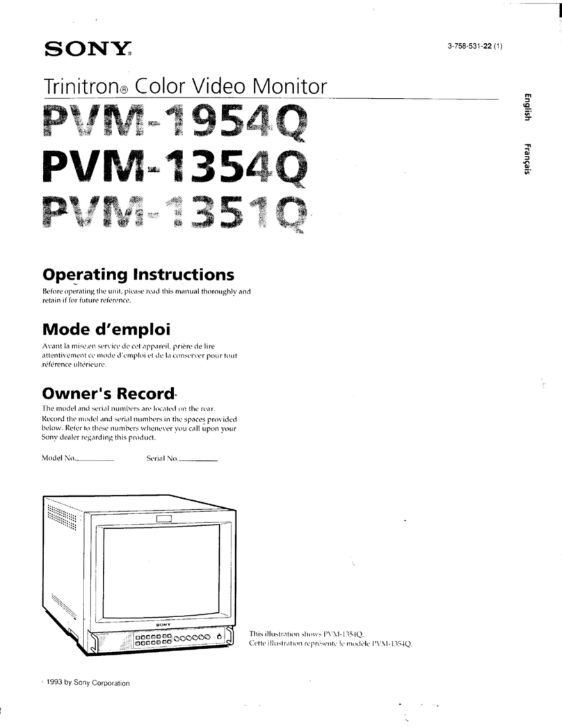 Sony Trinitron PVM-1351Q User manual