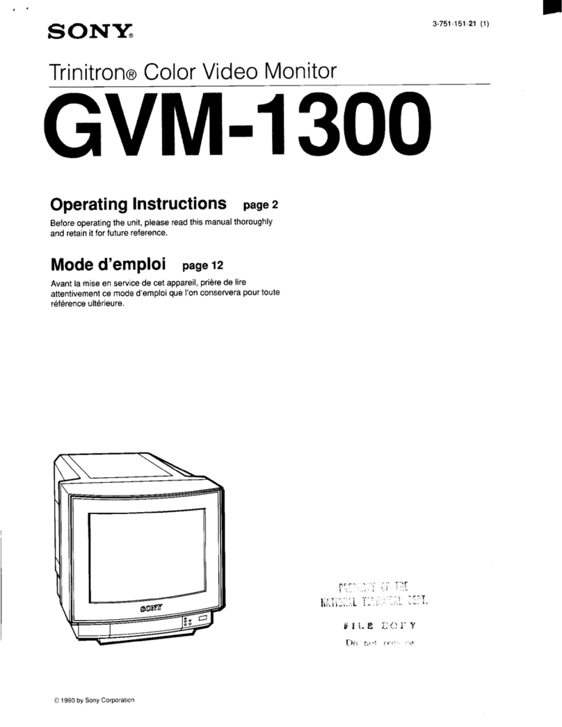Sony Trinitron GVM-1300 User manual