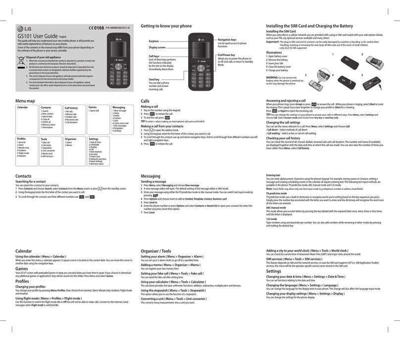 LG GS101 User manual