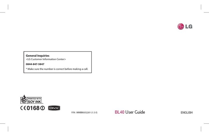 LG New Chocolate BL40 User manual