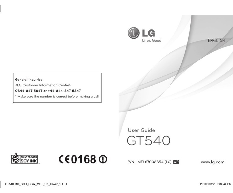 LG GT540 User manual