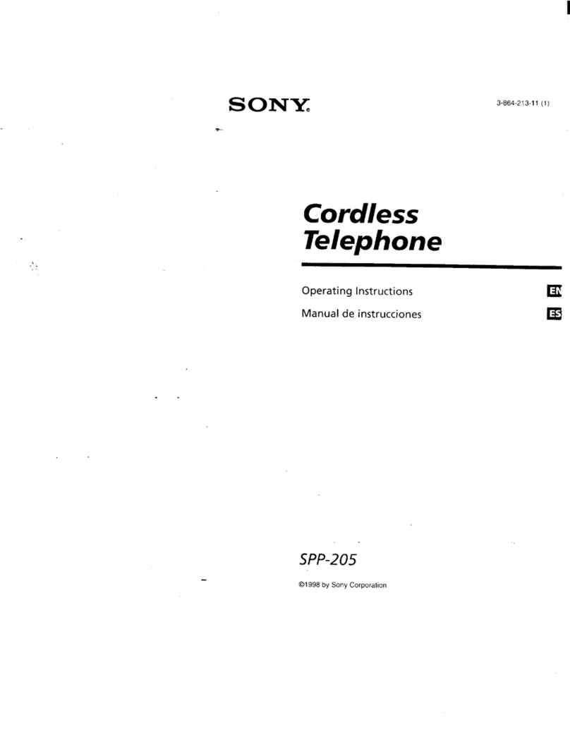 Sony SPP-205 - 43-49 Mhz Cordless Phone User manual