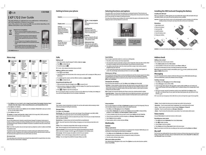 LG KP170 User manual