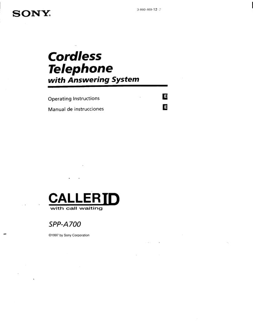 Sony SPP-A700 Primary User manual