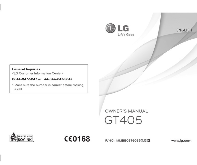 LG GT405 owner's manual