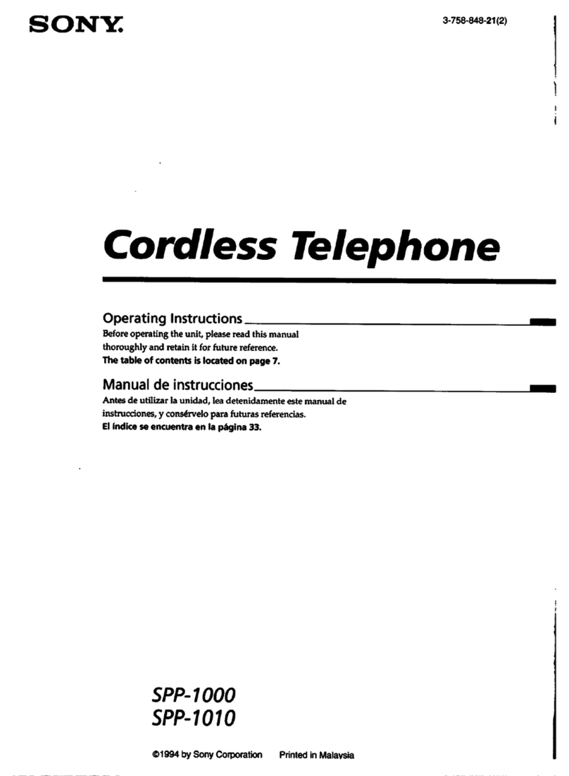 Sony SPP-1000 Primary User manual