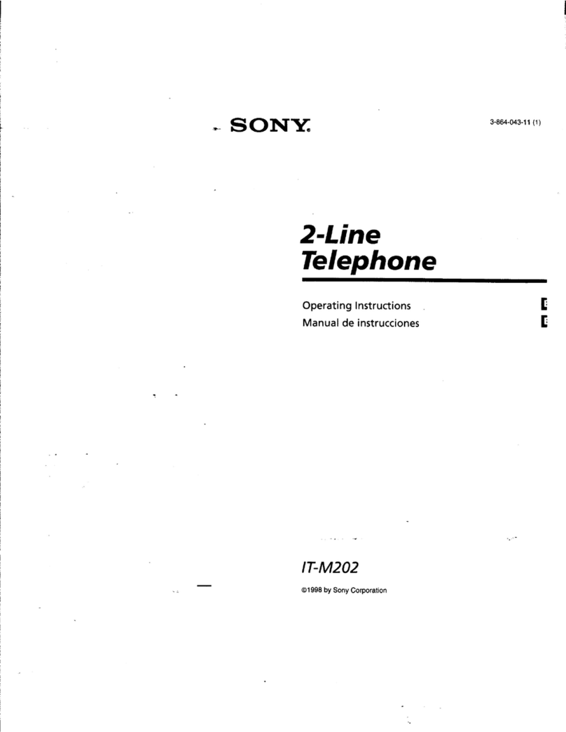 Sony IT-M202 - Telephone User manual Sony IT-M202 - Telephone User manual