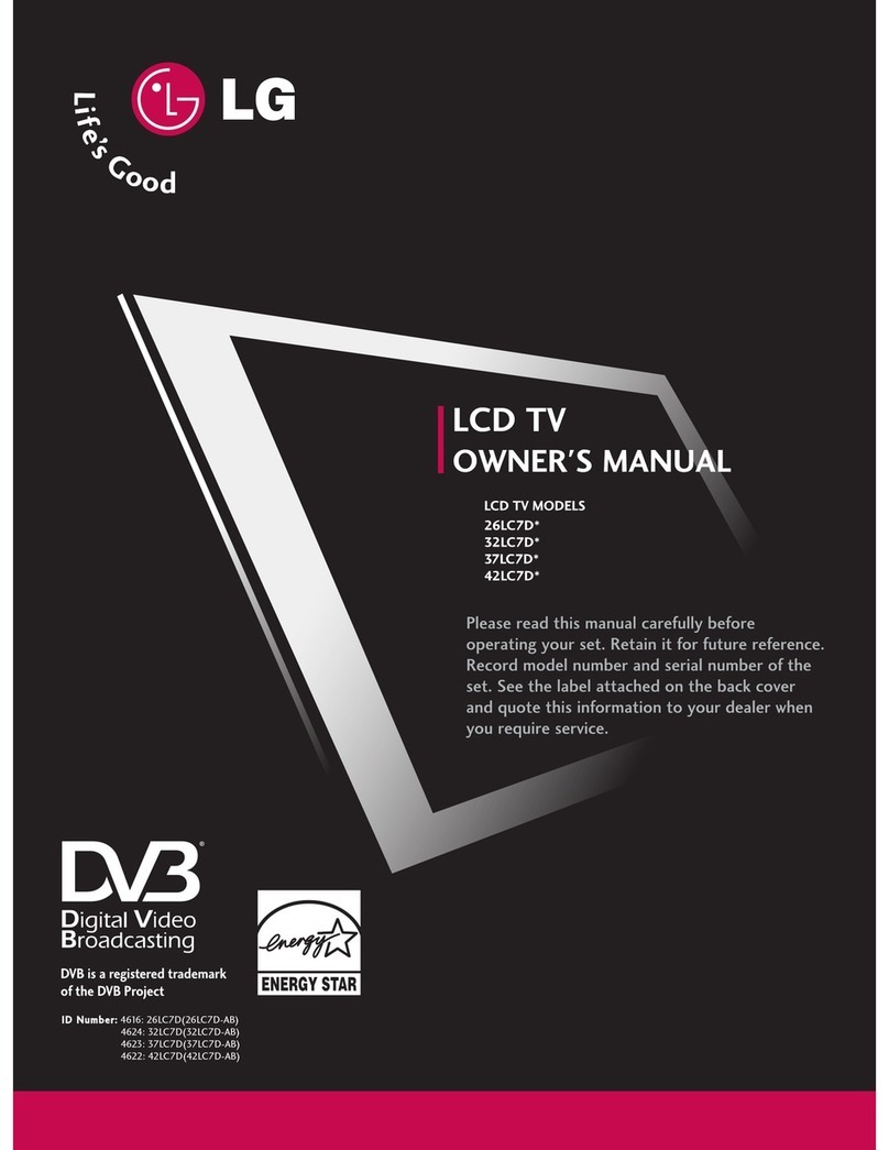 LG 26LC7D Series User manual