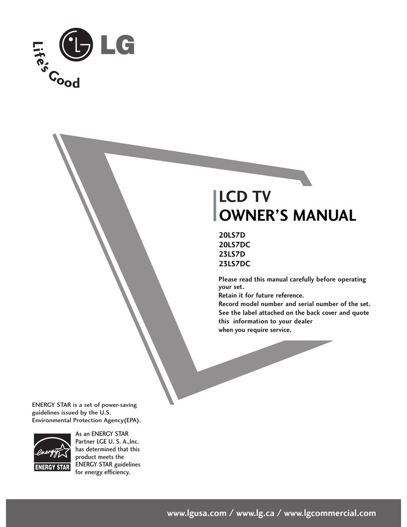 LG 20LS7D -  - 20" LCD TV User manual
