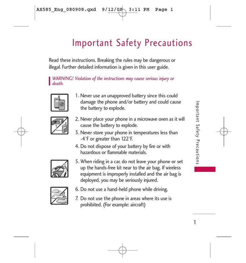 LG AX585 User manual